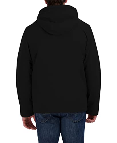 Image of HFX Men's Water Resistant Softshell Jacket Long Sleeve Zip Up Sherpa Lined Hooded Coat