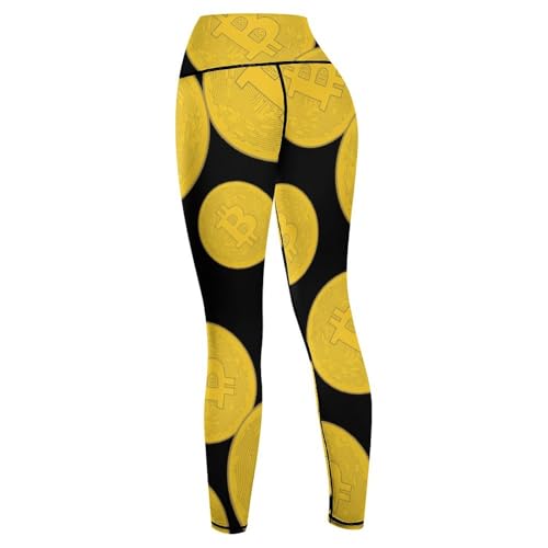 Bitcoin Prints Artwork Women's Yoga Pants High Waisted Leggings Casual Sweatpants Workout Pants - Image 6