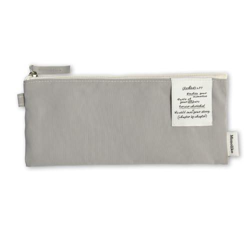 Image of Monolike Archive 247 Flat Pen Case, Gray - Pencil Pouch, Portable Pencil Bag, Pencil Case, Office Pouch case, Pen case