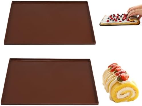 Tappetini Silicone Per Forno 30x25cm - 2 Pezzi Antiaderenti Per Rotoli Torta E Biscotti - Foto 2