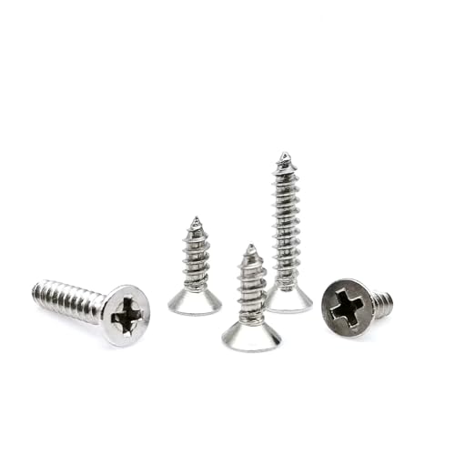 yaoqijie 200�� M2 .6 M3 �S�[���f�� �V���o�[ �u�����Y �u���b�N ���� 4-16mm 4�F �X�`�[�� �t�B���b�v�X �t���b�g �M�� �Z���t�^�b�s���O�؃l�W lasting(Silver,2.6x8mm)