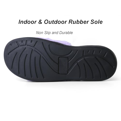 Women's Open Toe House Slippers Memory Foam Fuzzy Slide Sandals for Women4