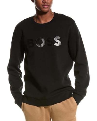 Hugo Boss Boss Mens Salbo Crewneck Sweater, M, Black