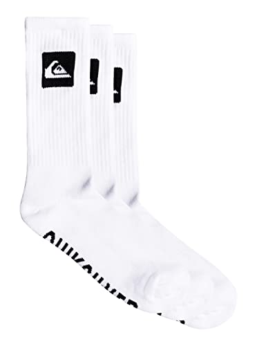 Quiksilver 3 Crew Pack Socks One Size White
