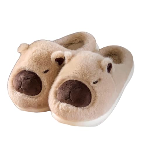Fluffy Animal Plush Slippers for Women – Cozy Furry Slippers with Chunky Sole, Cute & Warm Indoor Shoes