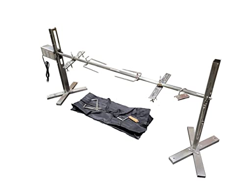 Smoke Daddy 53” Portable Electric Rotisserie Grill Kit – Heavy-Duty