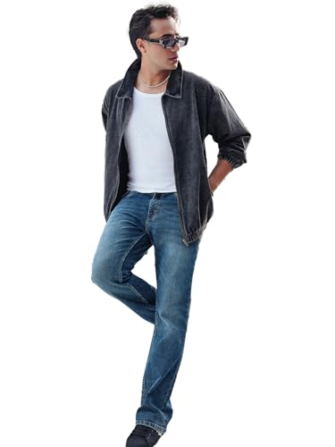 Image of Urbano Fashion Men's Straight Fit Heavy Washed Jeans Stretchable