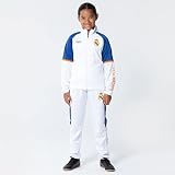 Morefootballs - Offizieller Real Madrid Trainingsanzug für Kinder - Saison 21/22-152 - Langarm Trainingsjacke und Jogginghose weiß und blau - Jacke und Hose für Fussball Training