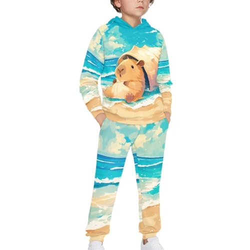 HUIACONG Kids Children Sweatsuits for Boys Sweat Suit for Girls Sweat Set3