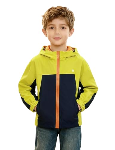 Image of Venzina Kids' Adventure-Ready Windproof Jacket Thermal-Insulated & Water-ResistantFixed Hood for Hiking, Camping, School