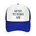 Personalized Customizable Adjustable Adult Mesh Trucker Hat Blue