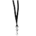 C-Line Black Flat Lanyard with Swivel Hook - 100pk