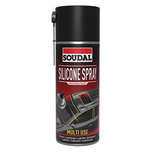 Soudal Spray silicone lubrifiant nourrissant pour métal, caoutchouc, plastique, 400 ml
