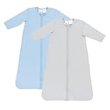 littogoose 2-Pack Long Sleeve Baby Sleep Sack 0.5 TOG Wearable Blanket, Sleeping Bag for Babies