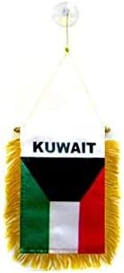 AZ FLAG BANDERIN de Kuwait 15x10cm con Ventosa - BANDERINA KUWAIT...