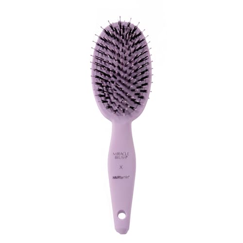 HAIRtamin Miracle Brush - Detangling Paddle Brush - Lilac Hair Brush image 4