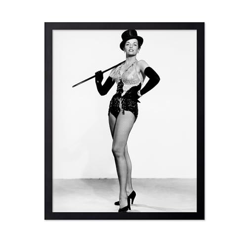 Atelier Lumiere Movie Photo - Gentlemen Prefer Blondes 1953 - Glamorous Showgirl Pose Stage Costume Classic Musical Comedy Film - 8x10 Black Framed Wall Art Decor