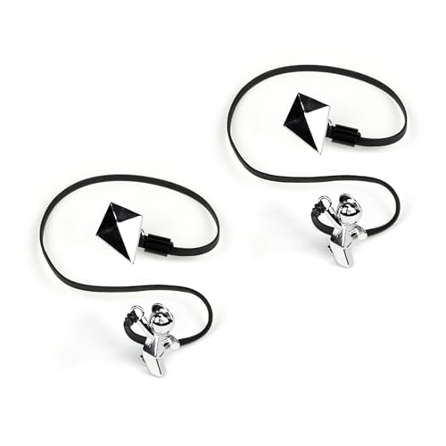 Marque-page réglable lot de 2 avec breloque métal Garçon Cerf-volant cordon