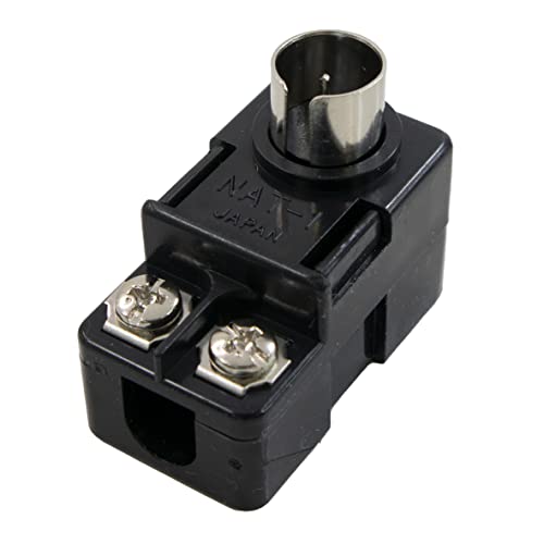 アンテナプラグ ワンタッチ 75Ω / 300Ω 兼用 黒 簡易包装品 10個 お使いになる際はケーブルの加工が必要です