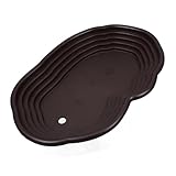 Multifuncional: este recipiente de plástico se puede utilizar como plataforma para que tomen el sol las tortugas, soporte de descanso para reptiles, decoración de pecera, estanque de ranas para terrario, plato grande de agua para reptiles