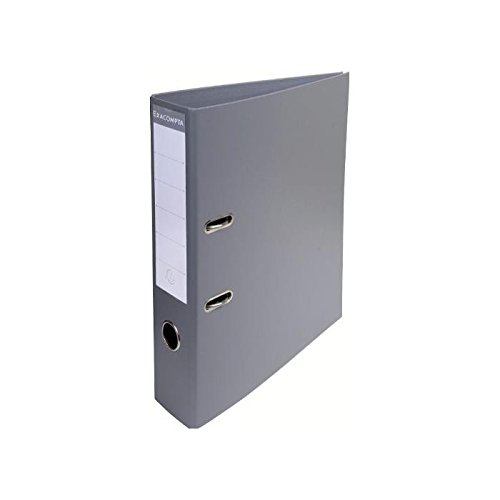 Exacompta – Set di 10 raccoglitori a leva PVC Formato A4, dorso da 70 mm Grigio Mouse