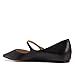 XYD Women Pointed Closed Toe Buckle Strap Flats Slip On Bridal Dress Ballet Style Shoes 4 Black