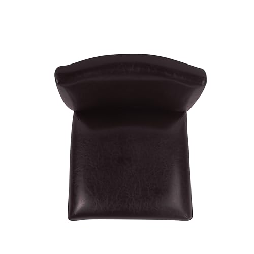 Image of HomePop Counter Stool, 29-Inch, Dark Brown Faux Leather