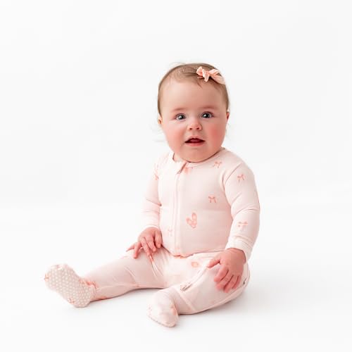 Image of Bamboo Little Soft Baby Footie Pajamas, Baby Clothes, Newborn Sleepers, 95% Viscose and 5% Spandex, 0-24 Months