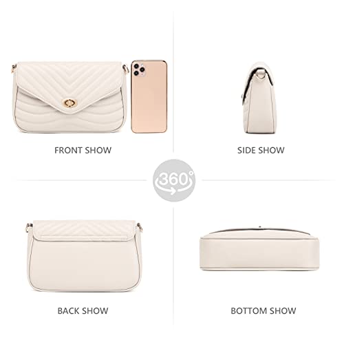 Image of JEEHAN Quilted Crossbody Bags for women Designer Shoulder Handbags Small Purse