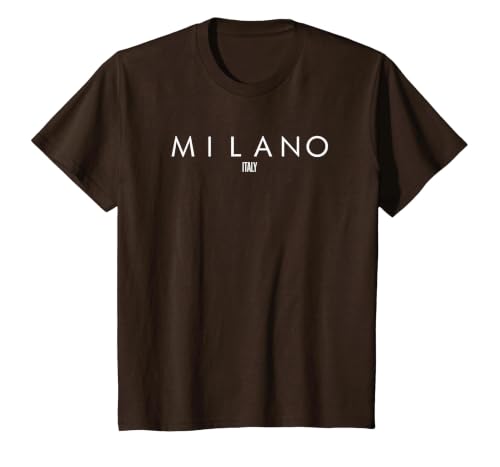 Milano Italy T-Shirt, Youth, Brown, Medium