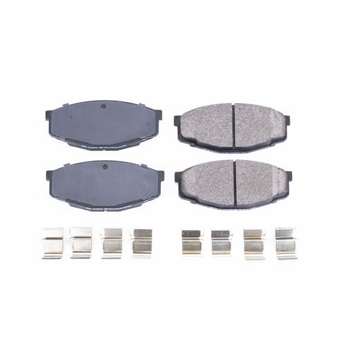 Image of PowerStop Front Brake Pads for Toyota Cressida 1981-88 | Toyota Pickup 1985-95 - Z17 Ceramic Brake Pads with Installation Hardware, 17-207