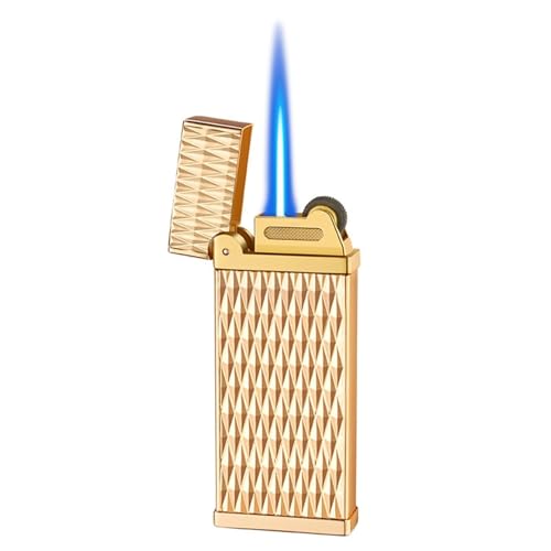 Encendedor de llama de soplete a gas butano dorado