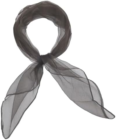 Basic Sense Plain Square Chiffon Neck Scarf For Lady Retro 50s Light Weight