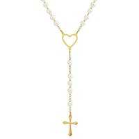 Algopix Similar Product 14 - EDFORCE Stainless Steel Heart and Pearl