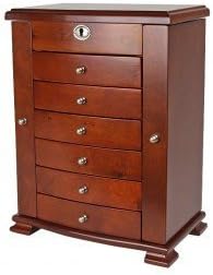 Petrus Big Bear Upright Jewelry Box - Dark Walnut