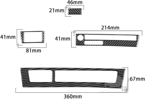 Moldura de consola central con acabado negro para panel decorativo de BMW E65 E66 LHD 4