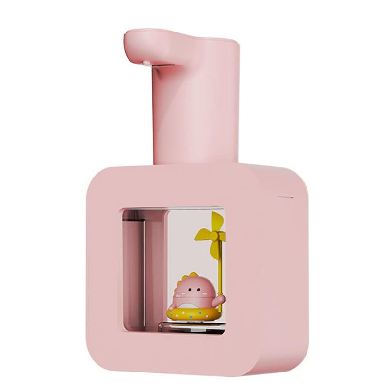 Dispensador De Jabón Automático, Dispensador De Jabón Sin Contacto De Espuma Lindo De 400 Ml, Dispensador De Jabón De Manos Impermeable para Niños para El Hogar, Baño Y Escuela(Pink)