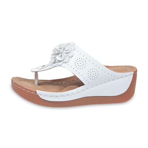 Generisch Sandalias de verano elegantes para mujer, diseño ergonómico, sandalias para el pie Mitigate Fatigue Comfortable and Functional Shoes