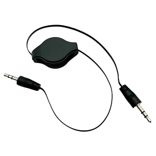 JINHEZO 3.5 mm Auxiliary Cable Cord for iPod/iPhone/Zune/Car Stereo/MP3 - Black