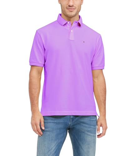 Image of Tommy Hilfiger Mens Short Sleeve Cotton Pique Polo Shirt in Regular Fit