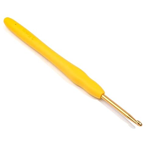 3.5 mm Crochet Hook, Aluminum Soft Grip Rubber Handle Needles Ergonomic Knitting Needles Crochet Needle for Beginners and Handmade DIY Knitting Crochet (3.5 mm) Cover