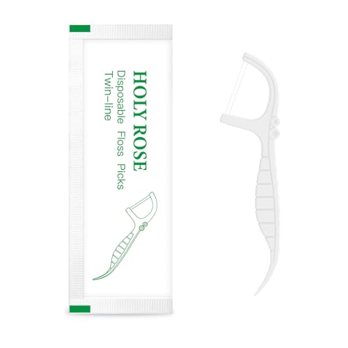 Holy-rose-Individually-Wrapped-Dental-Floss-Picks-Double-Line-Flossers-100-Count-Mint-Flavour-Floss-Stick-Toothpicks-Suitable-for-Travel-Hotel-Restaurant-Office-CarWhite