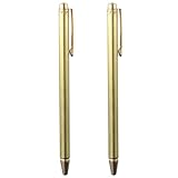 HOBBYIN Retractable Divining Rods 2PCS Pure Copper Buried Items L Rods Metal Detection Rod Ghost Hunting Tools Portable Pen Shape Dowsing Rods(Gold)