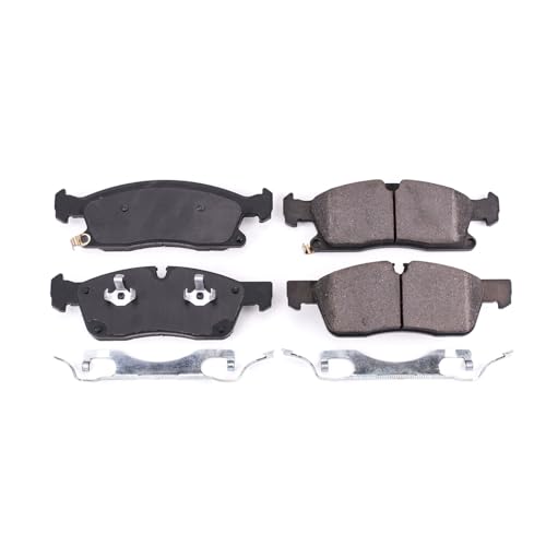 Image of PowerStop Front Brake Pads for Jeep Grand Cherokee 2017-21 - Z17 Ceramic Brake Pads with Installation Hardware, 17-1904A