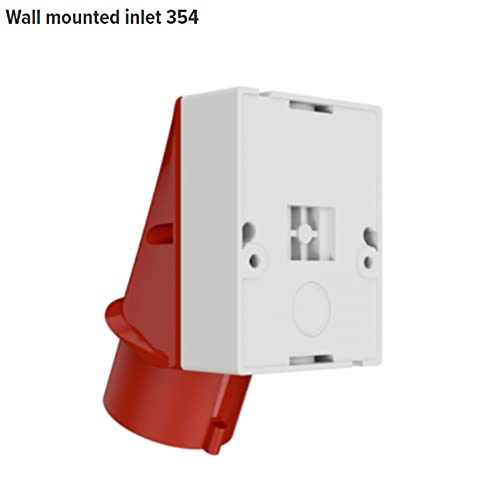 Mennekes 101200044 Stecker, 2 Steckdosen CEE, 400 V, 50 – 60 Hz, 32 A, 5-polig, IP 44, 10 Verpackung, rot