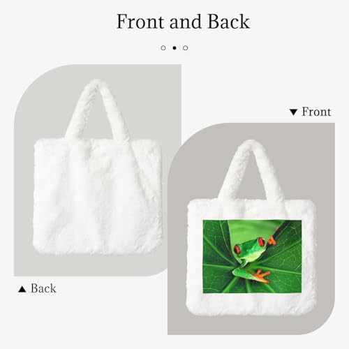 Sac à main peluche grenouille blanc idée cadeau originale femme - 2