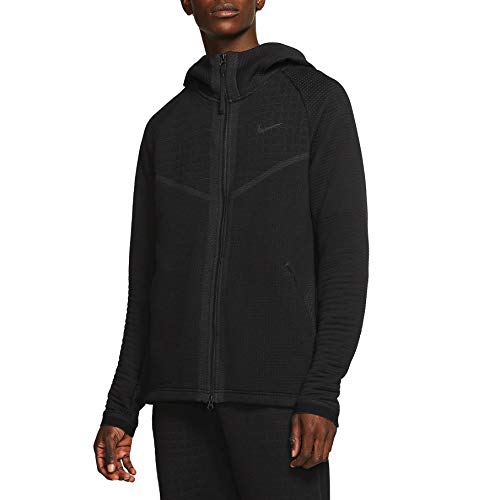 Nike Mens NSW Tech Pack Wnterized Full Zip Hoodie Engineered BV4617-010 Size XL Black/Anthracite/Black