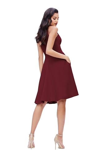 Image of Dress the Population Women's Catalina Solid Sleeveless Fit & Flare Midi Dress
