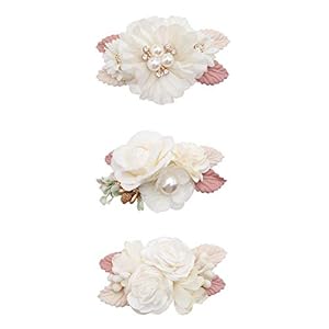 Flower Hair Clips Set-Cherrboll 3pcs Floral Hair Bow Accessories for Baby Girl Toddles Teen Gifts