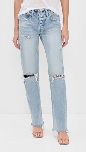 MOUSSY VINTAGE Women's Odessa Straight Low Jeans2